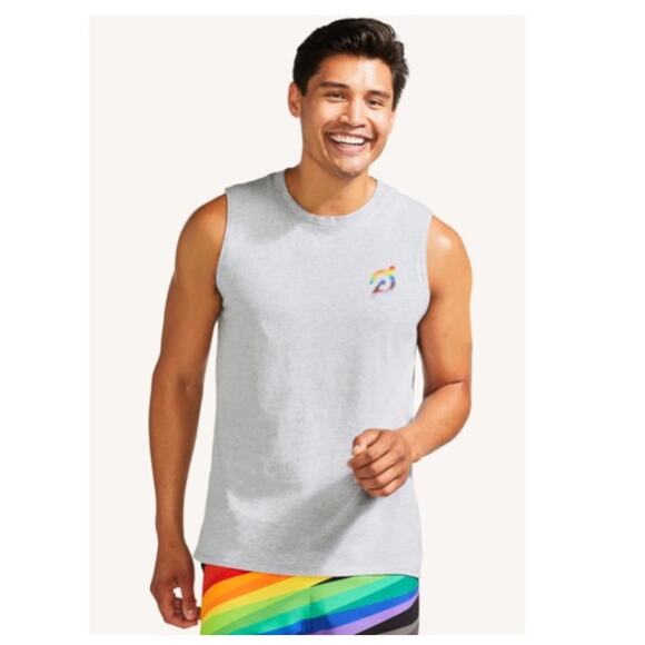 Peloton Lead With Love Sleeveless Graphic Tank Top Gray Men's Size Medium NWOT - Picture 1 of 5